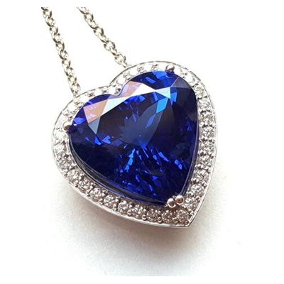 Tanzanite Heart Pendant