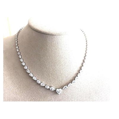 Platinum Heart Shaped Necklace