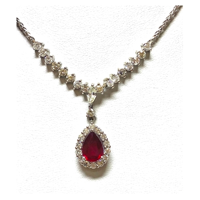 Diamonds Ruby Necklace