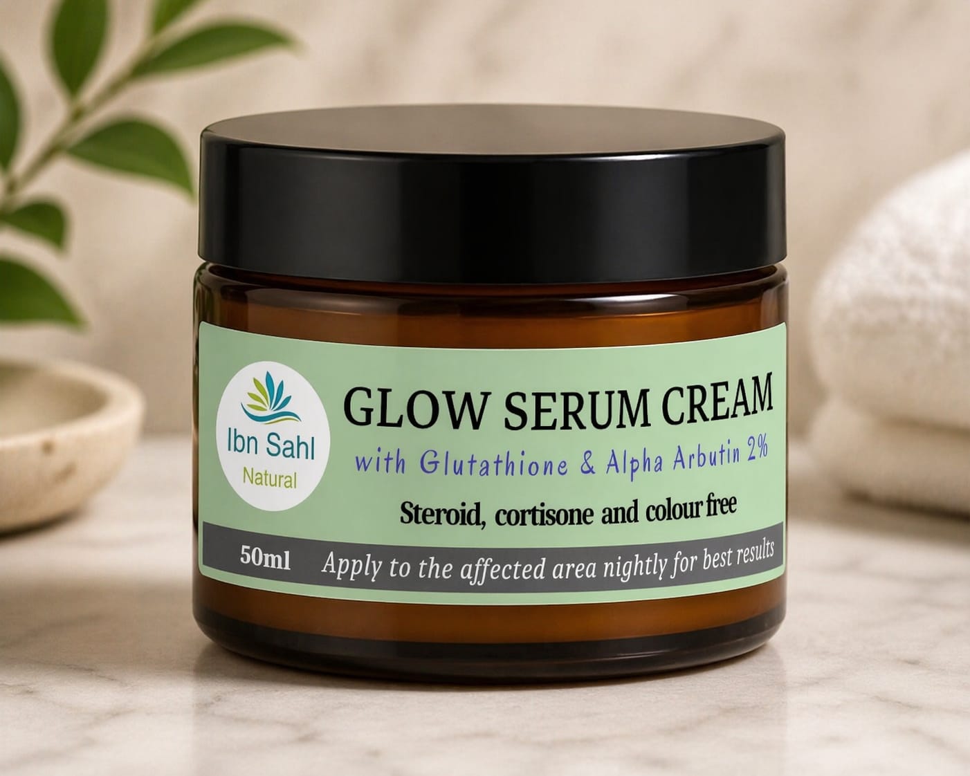 Glow serum cream with Glutathione and Alpha arbutin 2%
